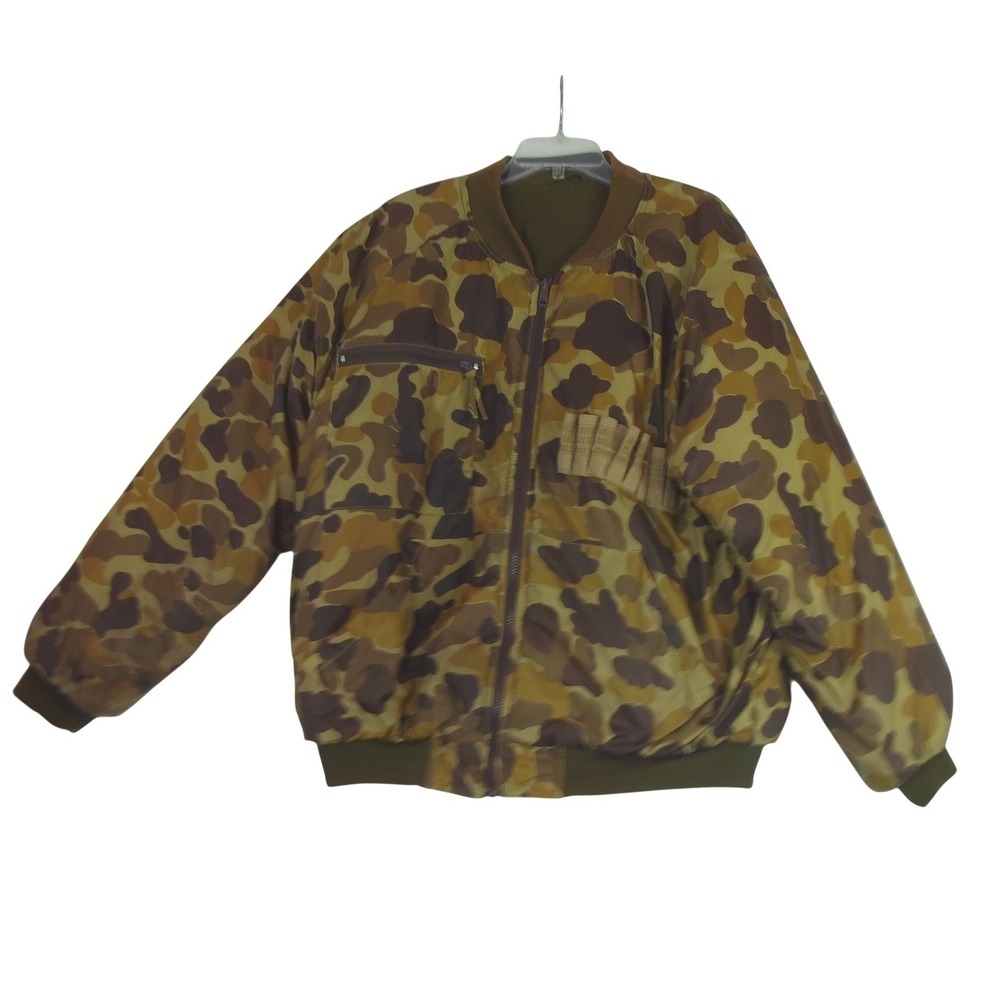 Gamehide Men's Camouflage Bomber Hunting Jacket Reversible Olive Green XL‎